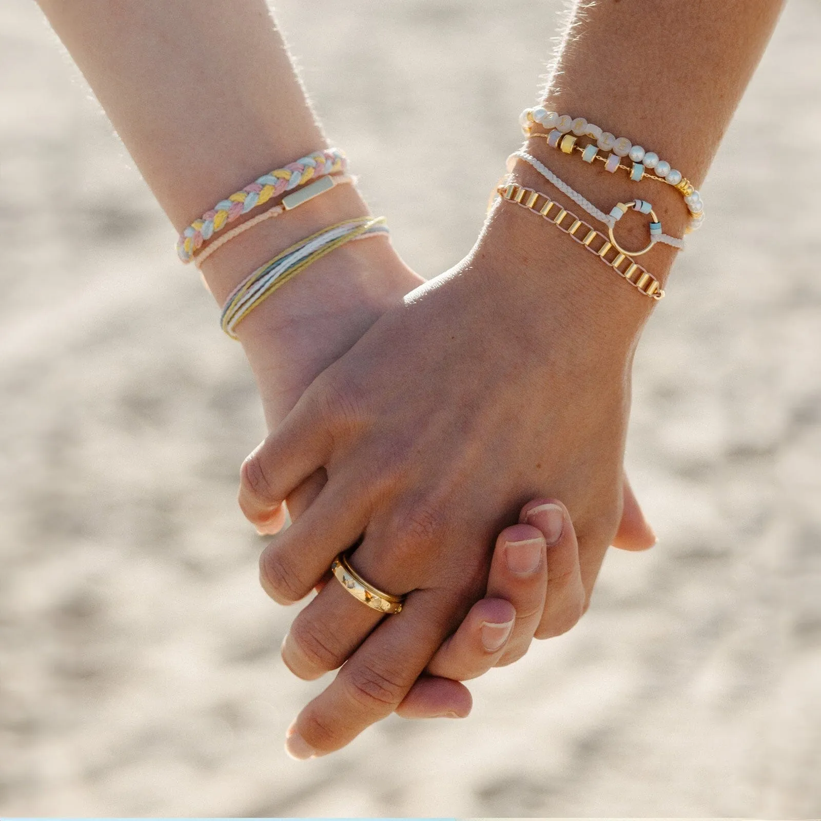 Mental Health Awareness Exhale Bead Stretch Bracelet