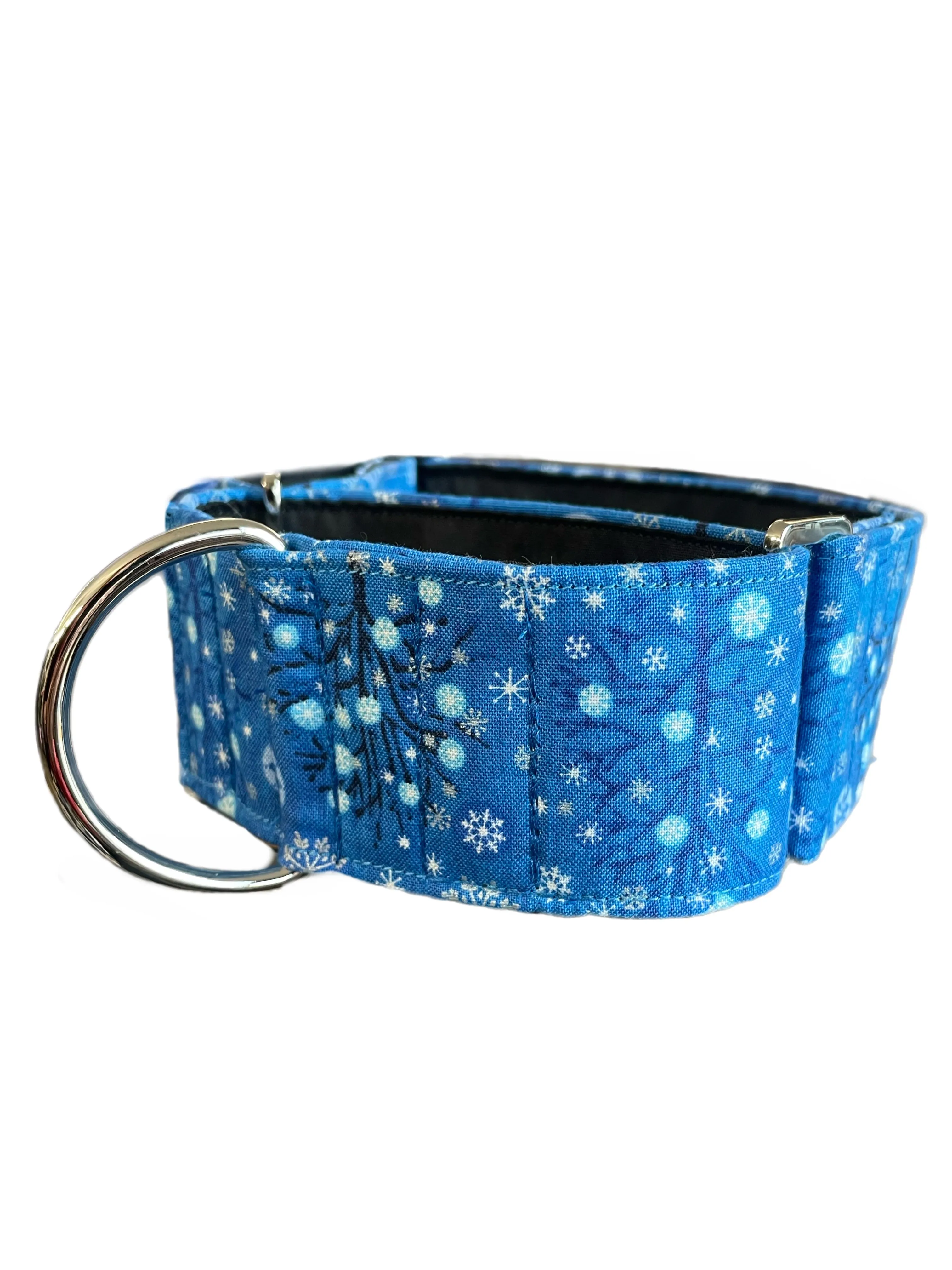 Merry making Christmas Santa Cotton covered greyhound Martingale collar 50mm width super soft