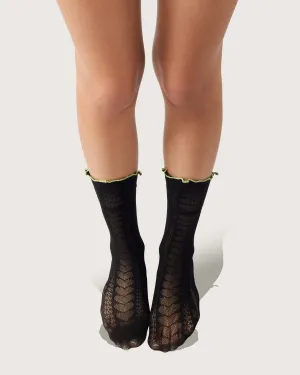Midnight Kitty Lace Socks