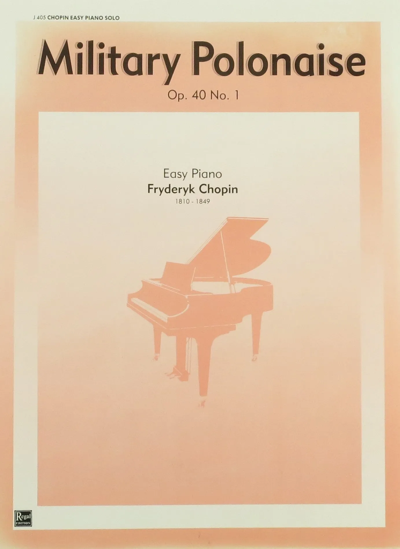 Military Polonaise Op. 40 No. 1, Easy Piano