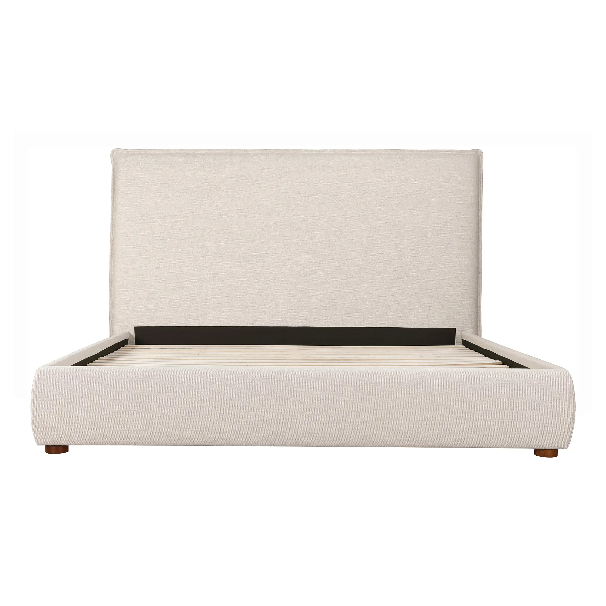 Moe's Home Collection Luzon Wheat Upholstered King Size Bed With Tall Headboard