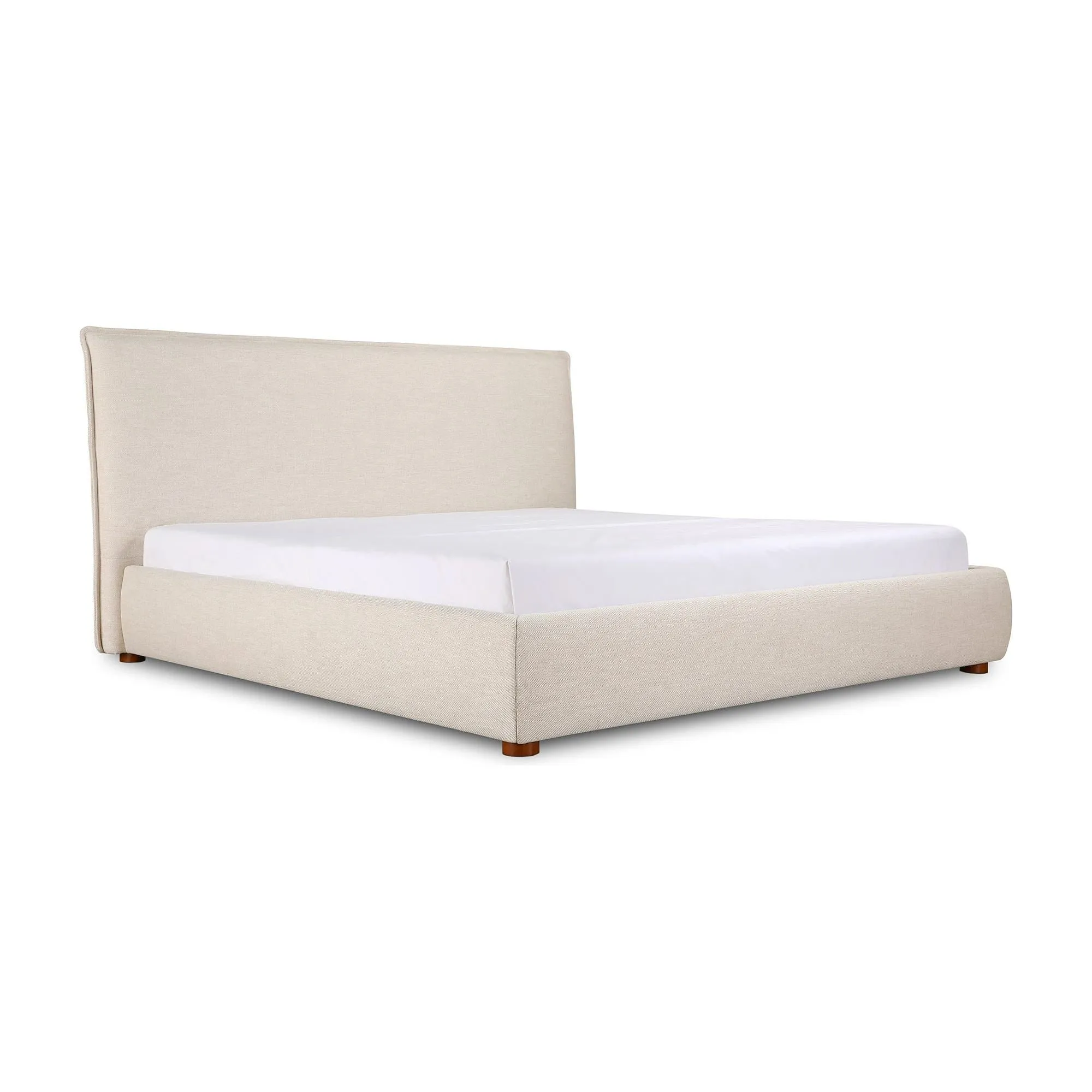 Moe's Home Collection Luzon Wheat Upholstered King Size Bed