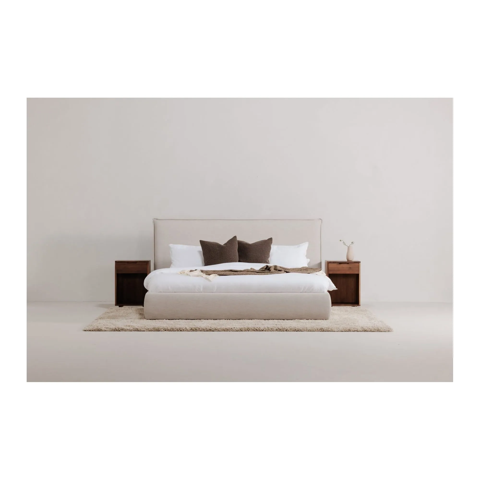 Moe's Home Collection Luzon Wheat Upholstered King Size Bed