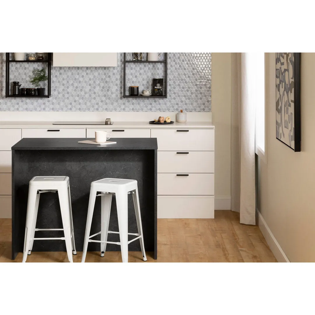 Myro 47.25'' Wide Kitchen Island South Shore Base Finish: Black