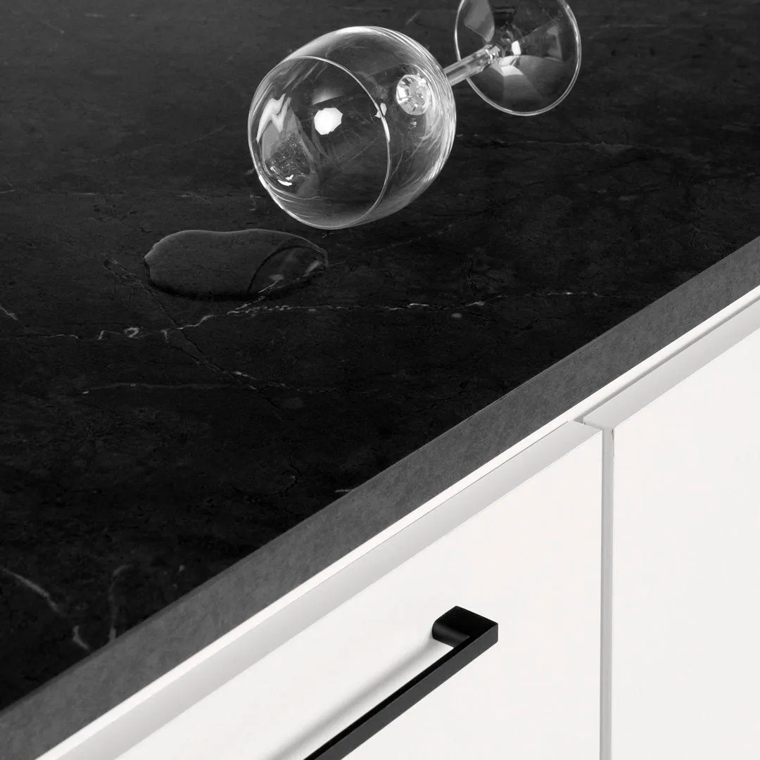Myro 47.25'' Wide Kitchen Island South Shore Base Finish: Black