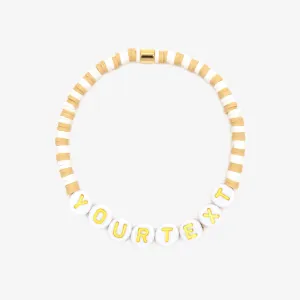 Neutral Vinyl Disc Stretch Bracelet
