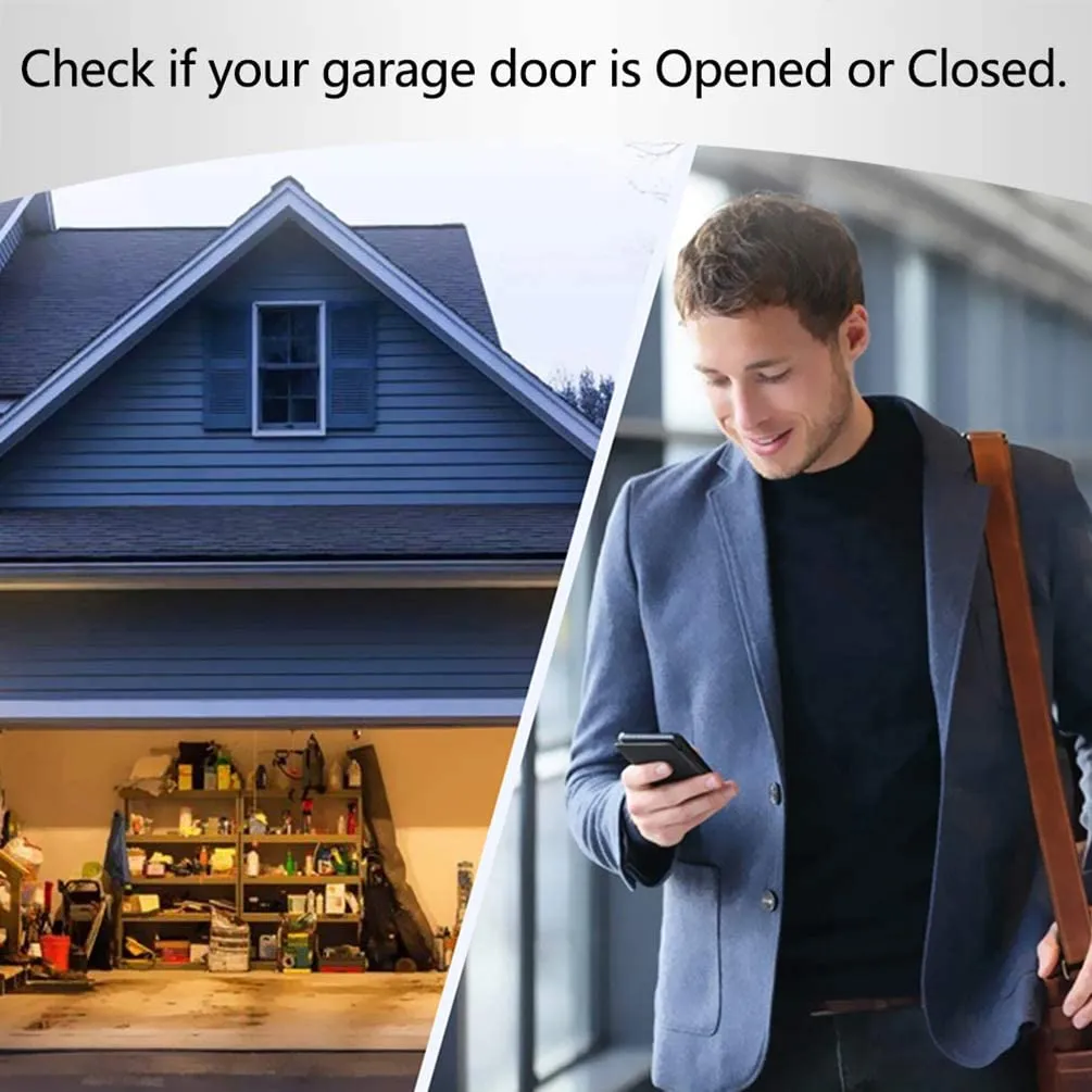 New Smart Wi-Fi Garage Door Opener WiFi Wireless Garage Door Remote, Open and Close Garage Door from Anywhere, Compatible with Google Assistant