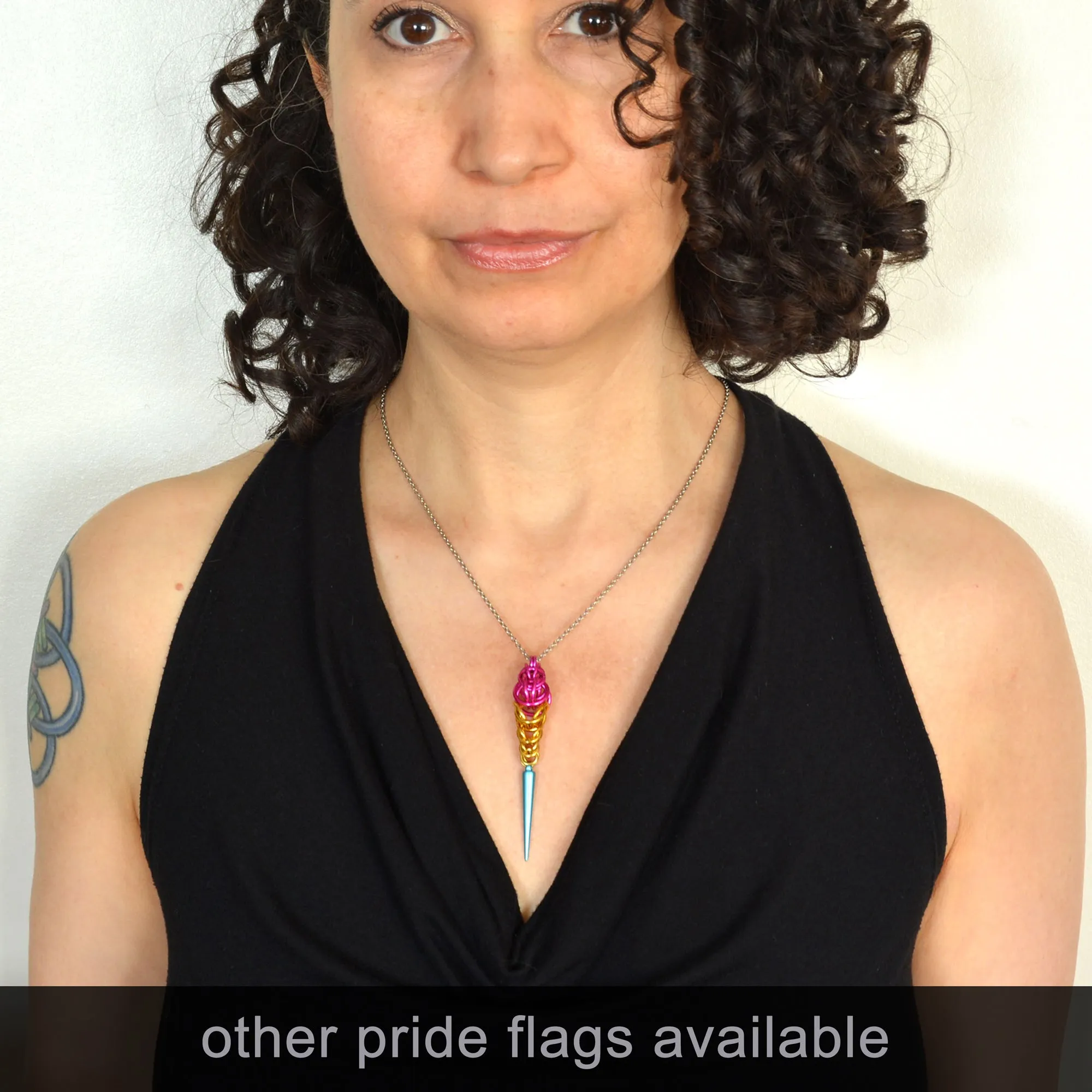 Nonbinary Pride - Spike Pendant