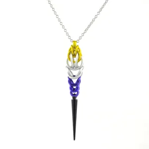 Nonbinary Pride - Spike Pendant