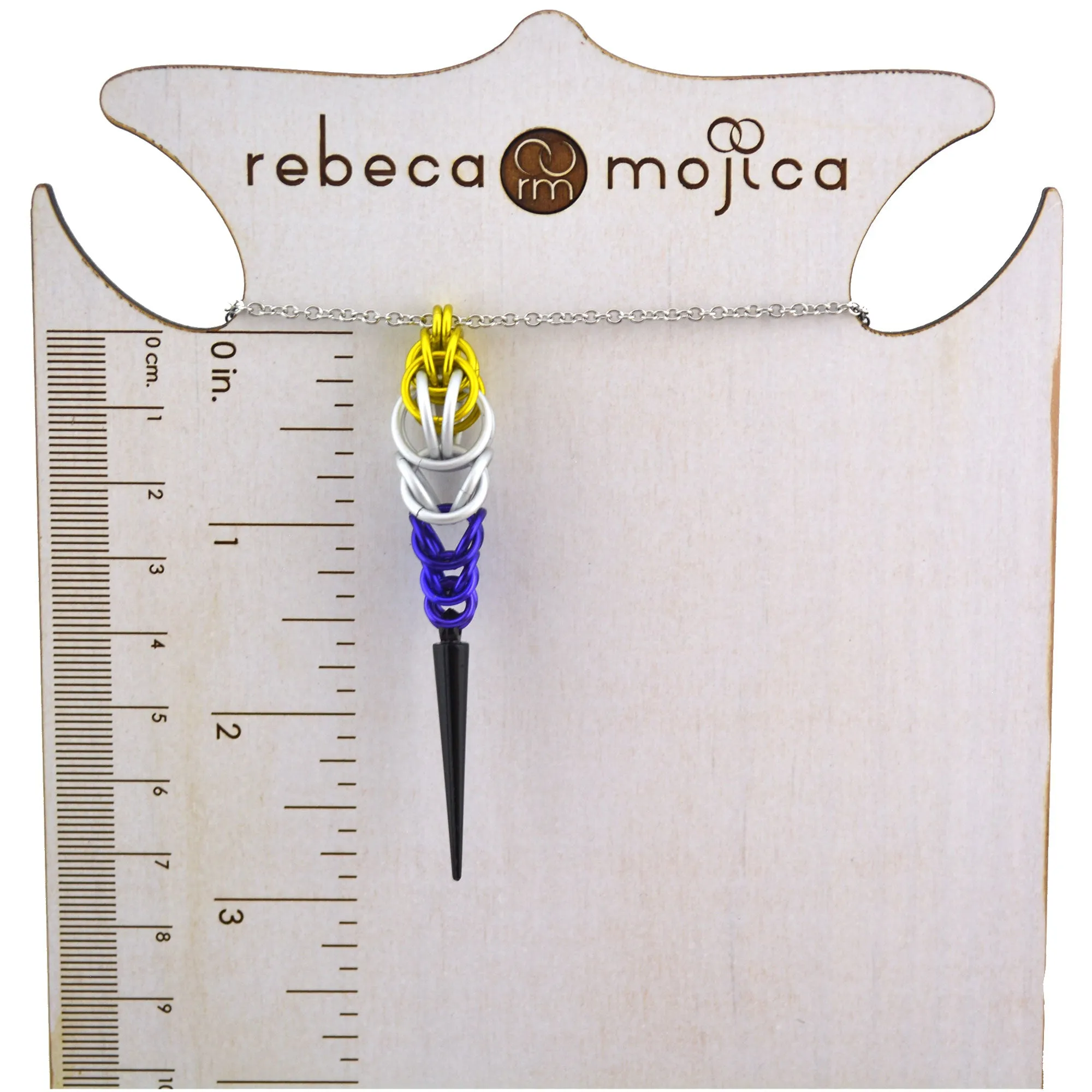 Nonbinary Pride - Spike Pendant