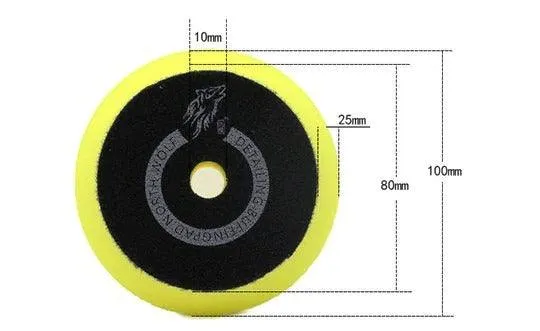 North Wolf DA Yellow Polishing Foam Pad, 3"