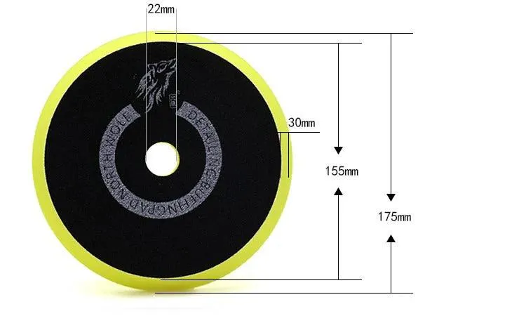 North Wolf DA Yellow Polishing Foam  Pad, 6"