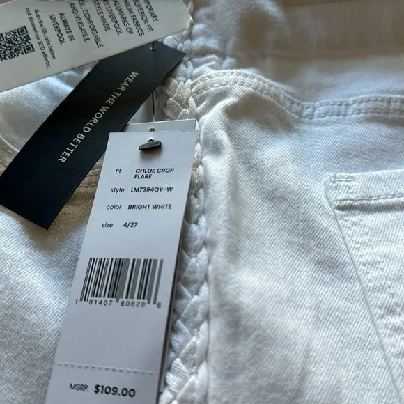 NWT Liverpool X Nordstrom ECO Chloe Pull On  Crop Flare Jeans