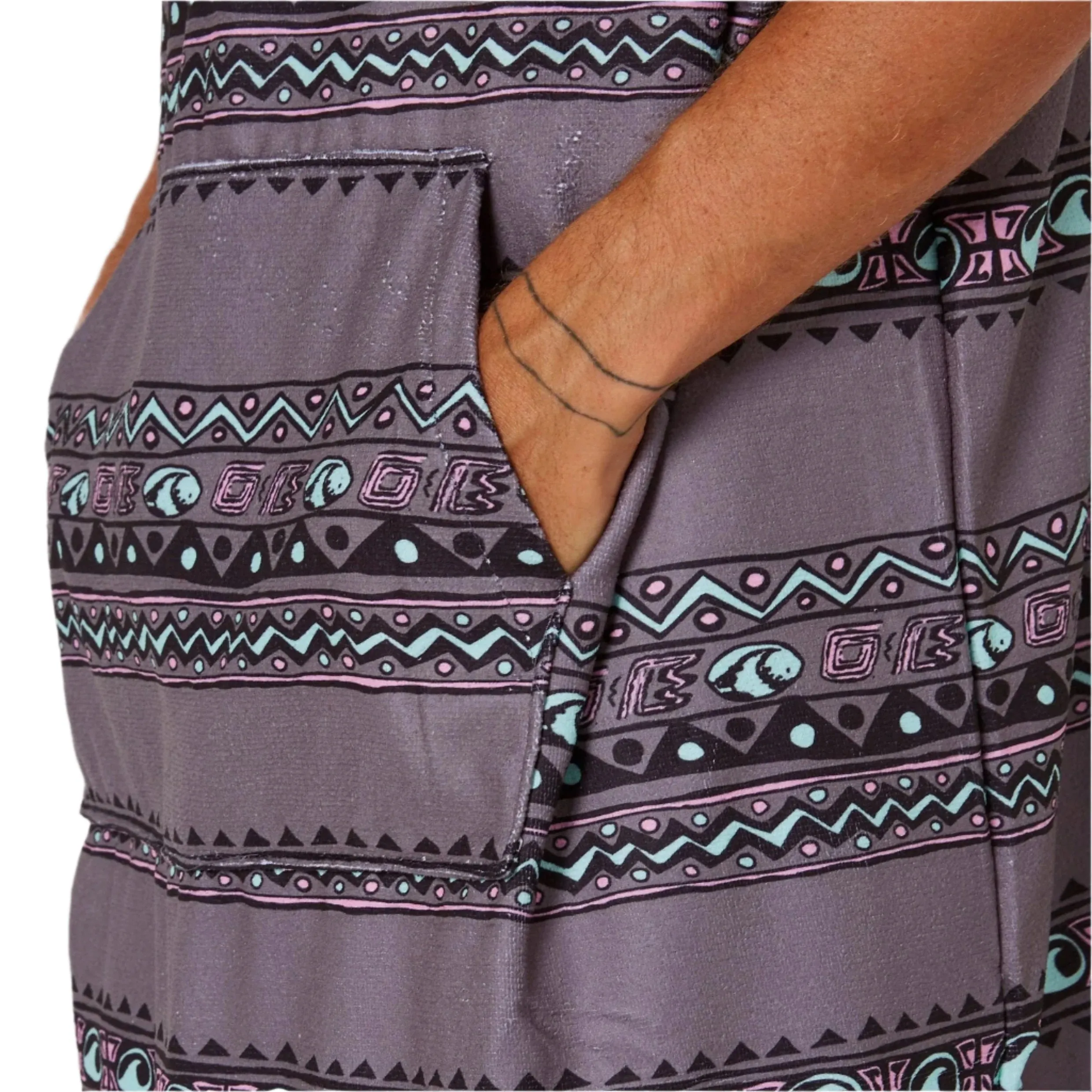 OCEAN & EARTH DIGITAL HOODED SURF TOWEL CHARCOAL