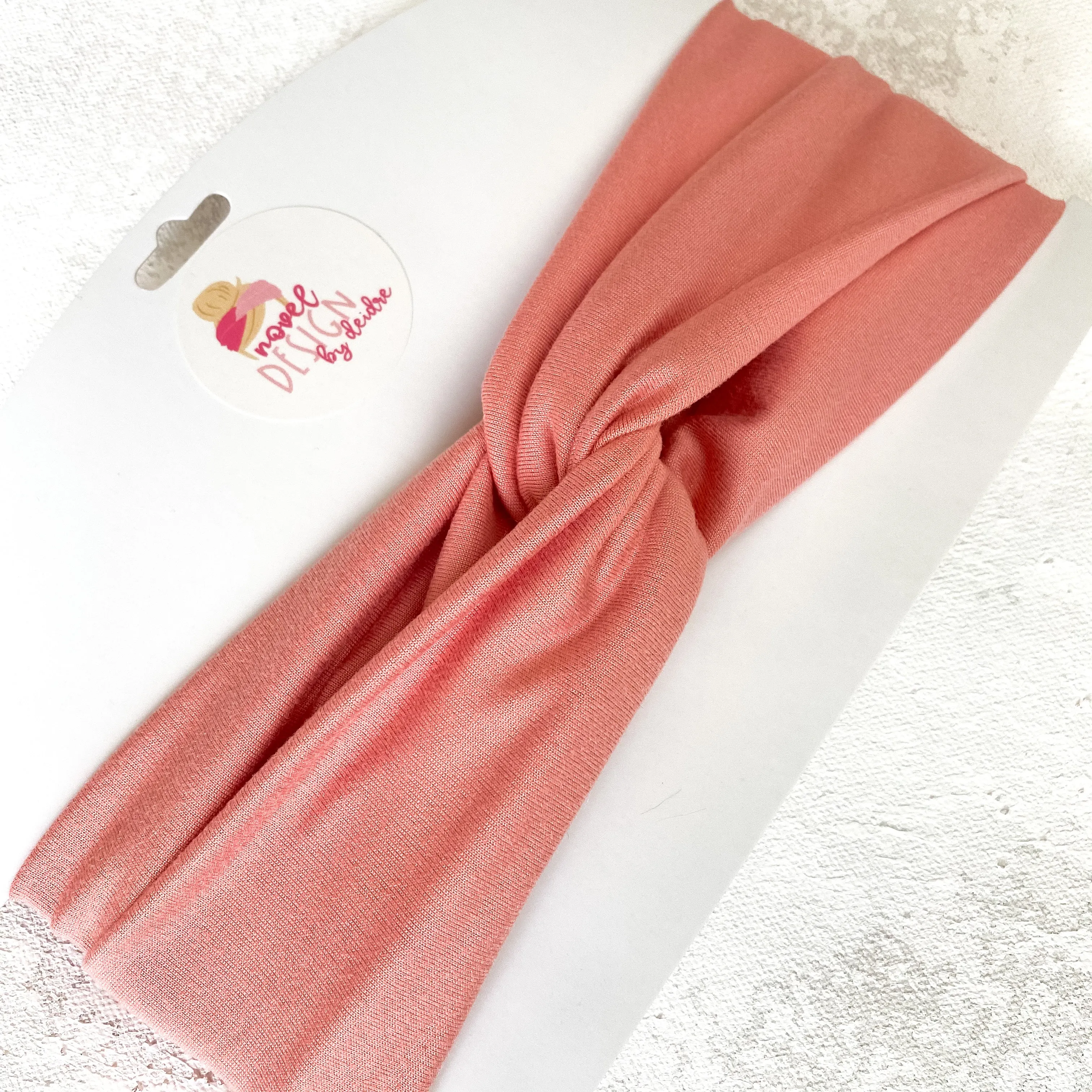 Peachy Pink Twist Turban Headband