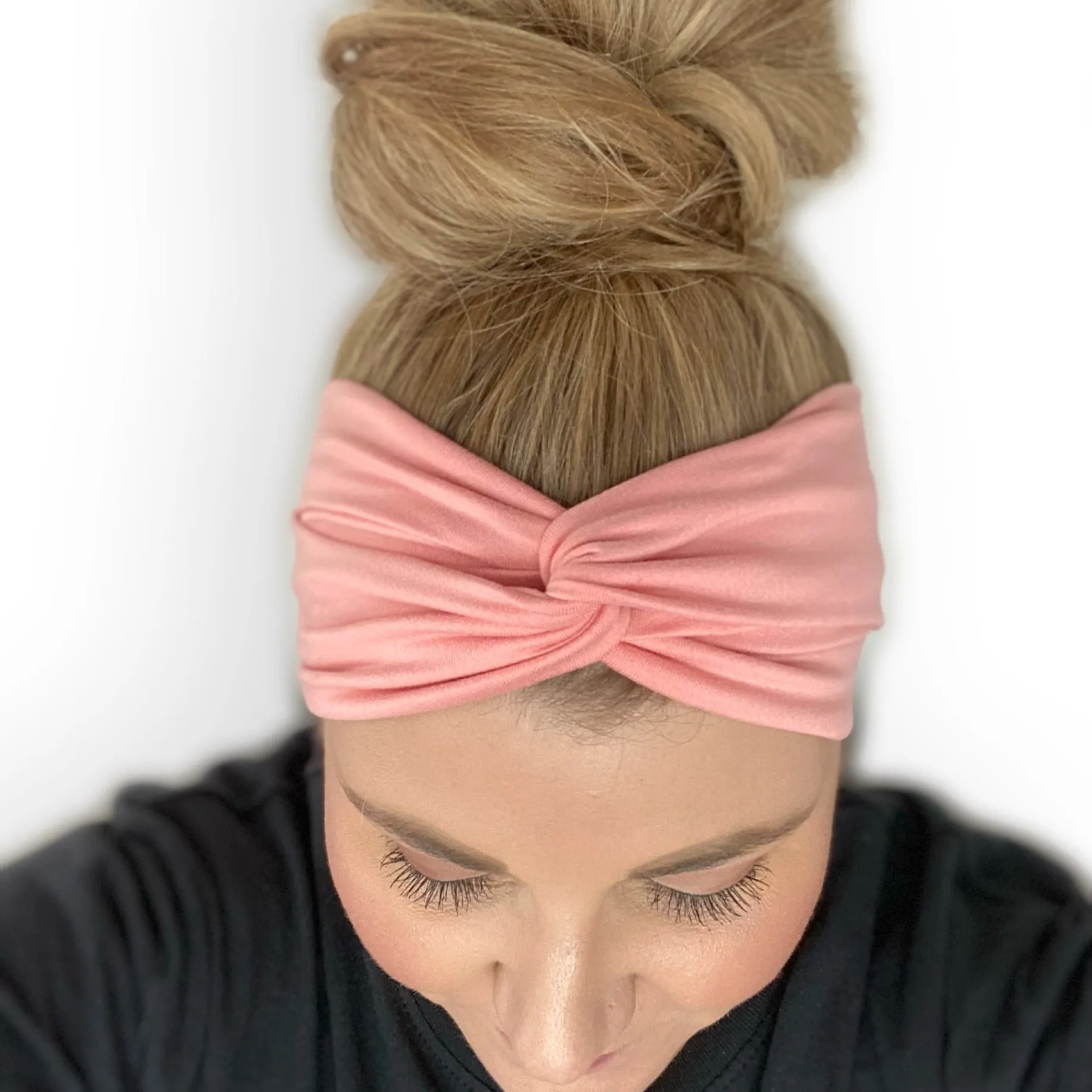 Peachy Pink Twist Turban Headband