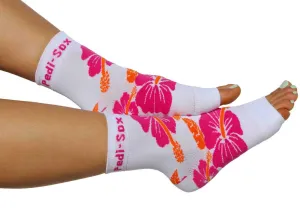 Pedi-Sox Hawaiian Lei Pink & Orange Pedicure Socks - Ultra Collection