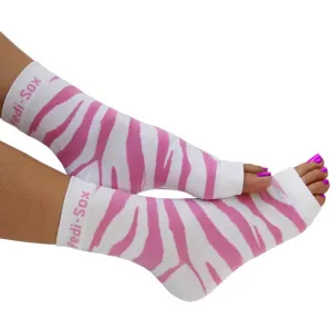 Pedi-Sox Pink Zebra Pedicure Socks - Ultra Collection
