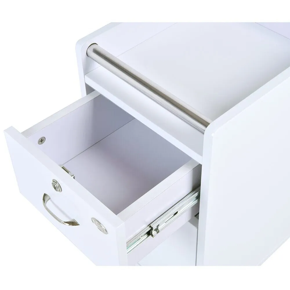 Pedicure Manicure Trolley Cart - White by DIR Salon Furniture