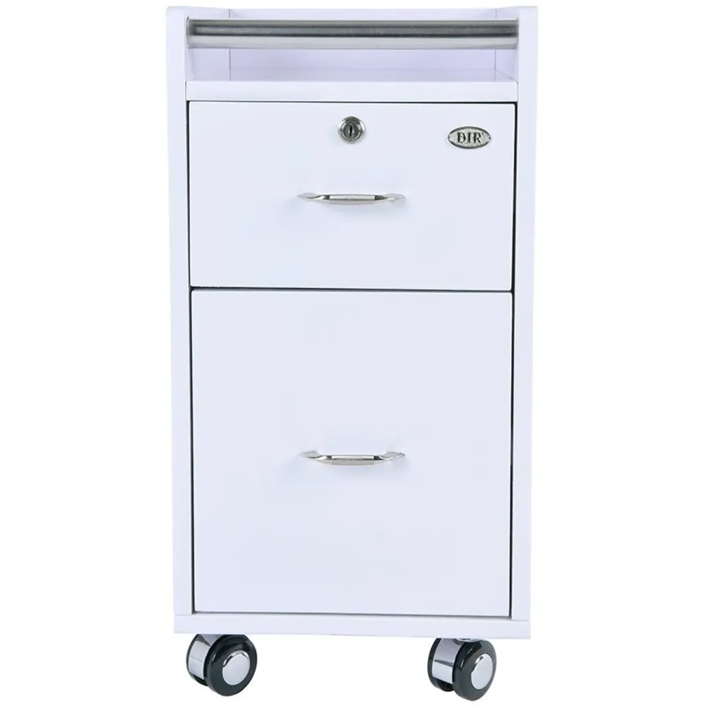 Pedicure Manicure Trolley Cart - White by DIR Salon Furniture