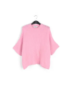 Pink boxy cut knit sweater