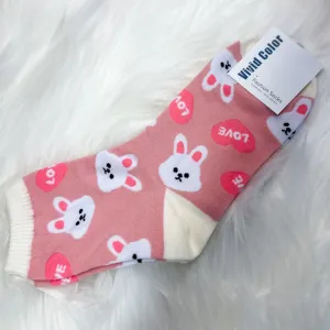 Pink Bunny Socks
