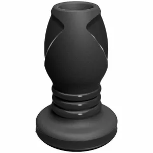Platinum Silicone The Stretch Silicone Anal Plug Medium - Black