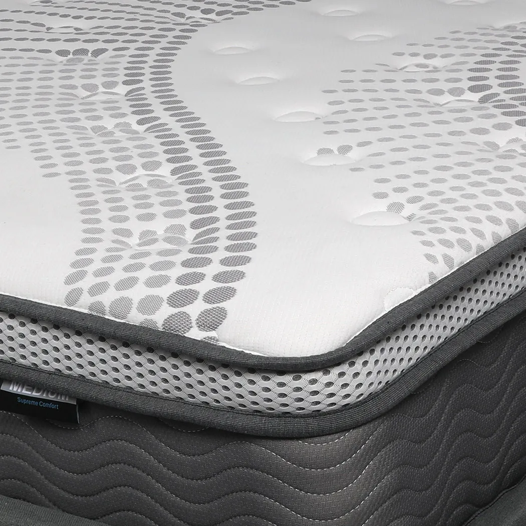 Pocket Spring Mattress Cool Gel Memory Foam  Euro Top Medium Soft 30CM - KING SINGLE