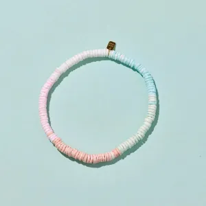 PURA VIDA PINK SANDS PUKA STRETCH ANKLET