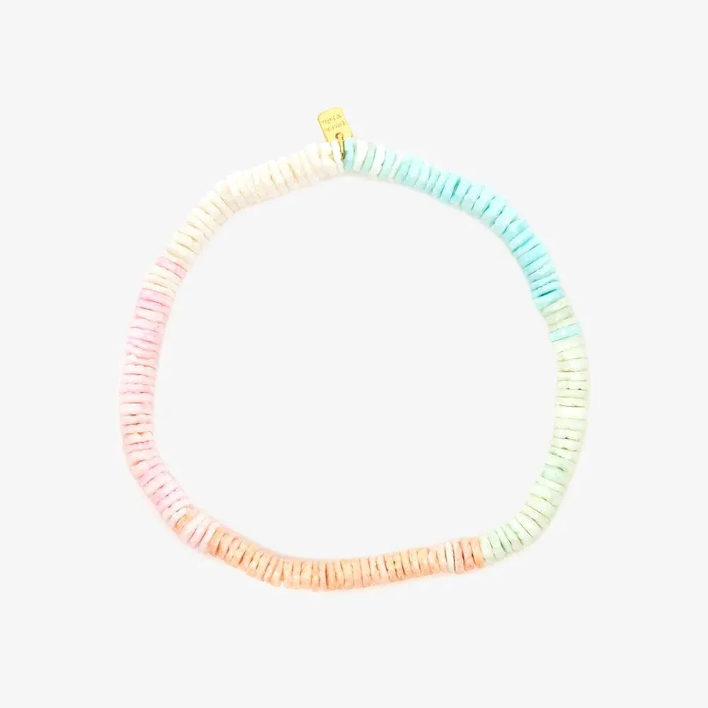 PURA VIDA PINK SANDS PUKA STRETCH ANKLET