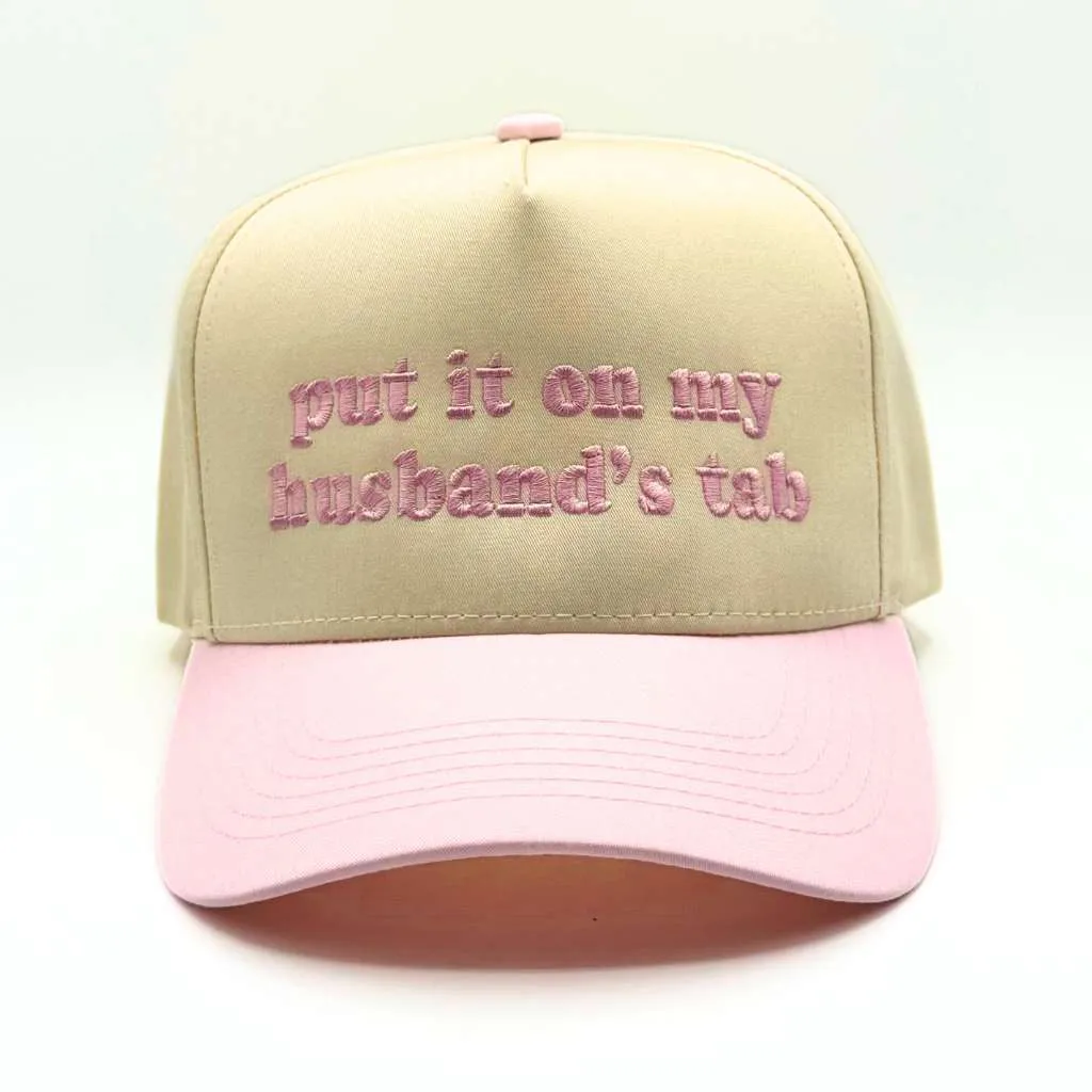 Put It On My Husband's Tab 5 Panel Baseball Hat