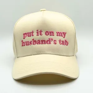 Put It On My Husband's Tab 5 Panel Baseball Hat