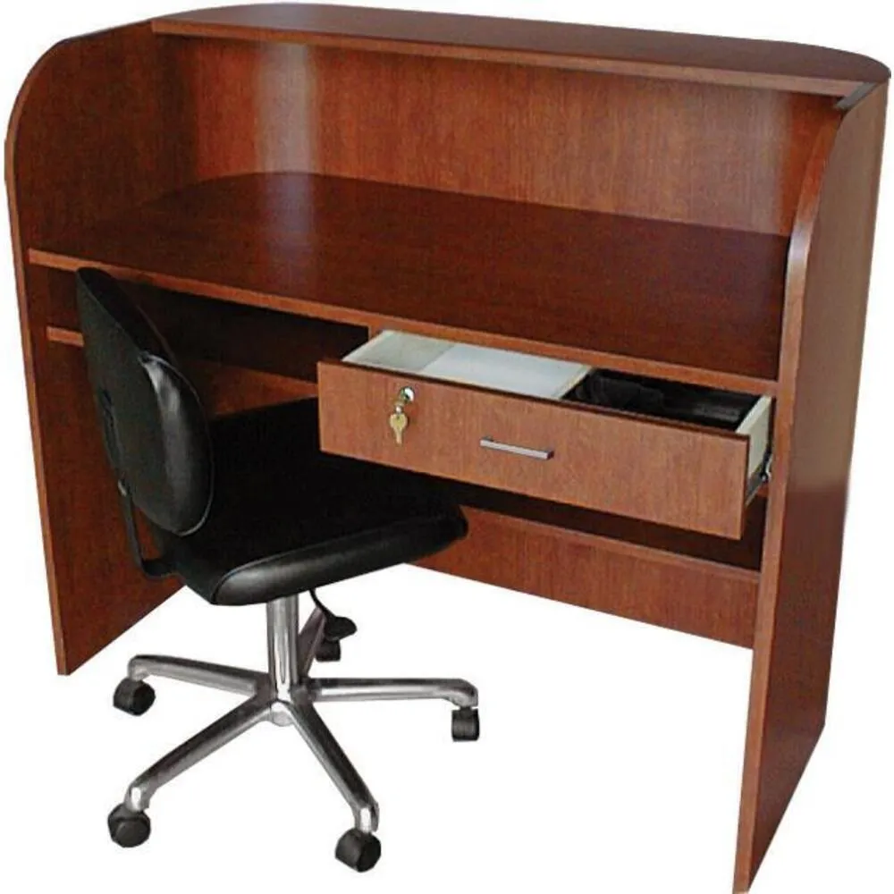 QSE Deluxe Radius Reception Desk / Modern Salon Reception Desk by Collins