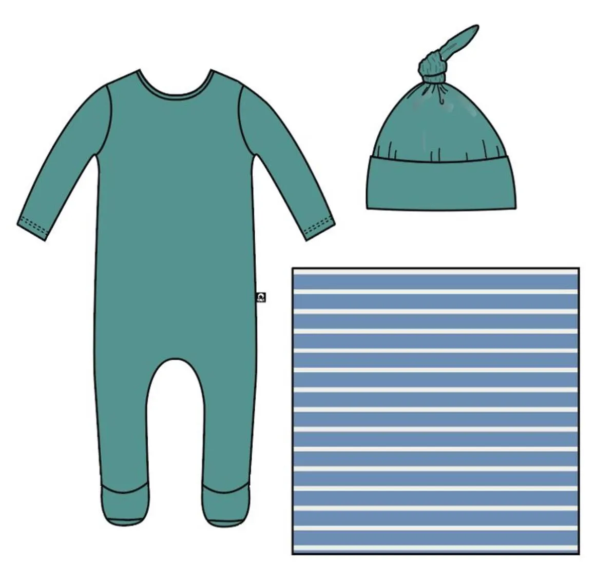 RAGS Essential Newborn Bundle - Teal
