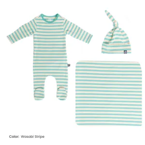 RAGS Newborn Bundle - Wasabi & Turtledove Stripe