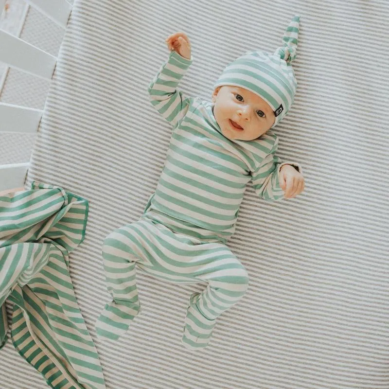 RAGS Newborn Bundle - Wasabi & Turtledove Stripe