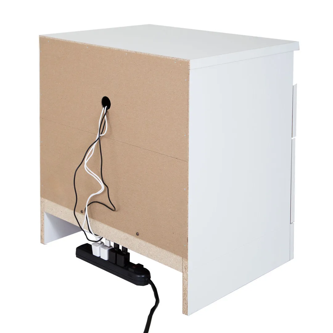 Reevo 2 Drawer Nightstand South Shore Color: White