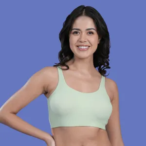 Removable Cups Non-Wired Full Coverage Low Impact Slip On Sports Bra