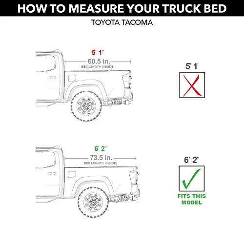 Roll N Lock M-Series Retractable Truck Bed Tonneau Cover | LG531M | Fits 2016 - 2023 Toyota Tacoma (w/o OE track system or Trail Edition) 6' 2" Bed (73.7")