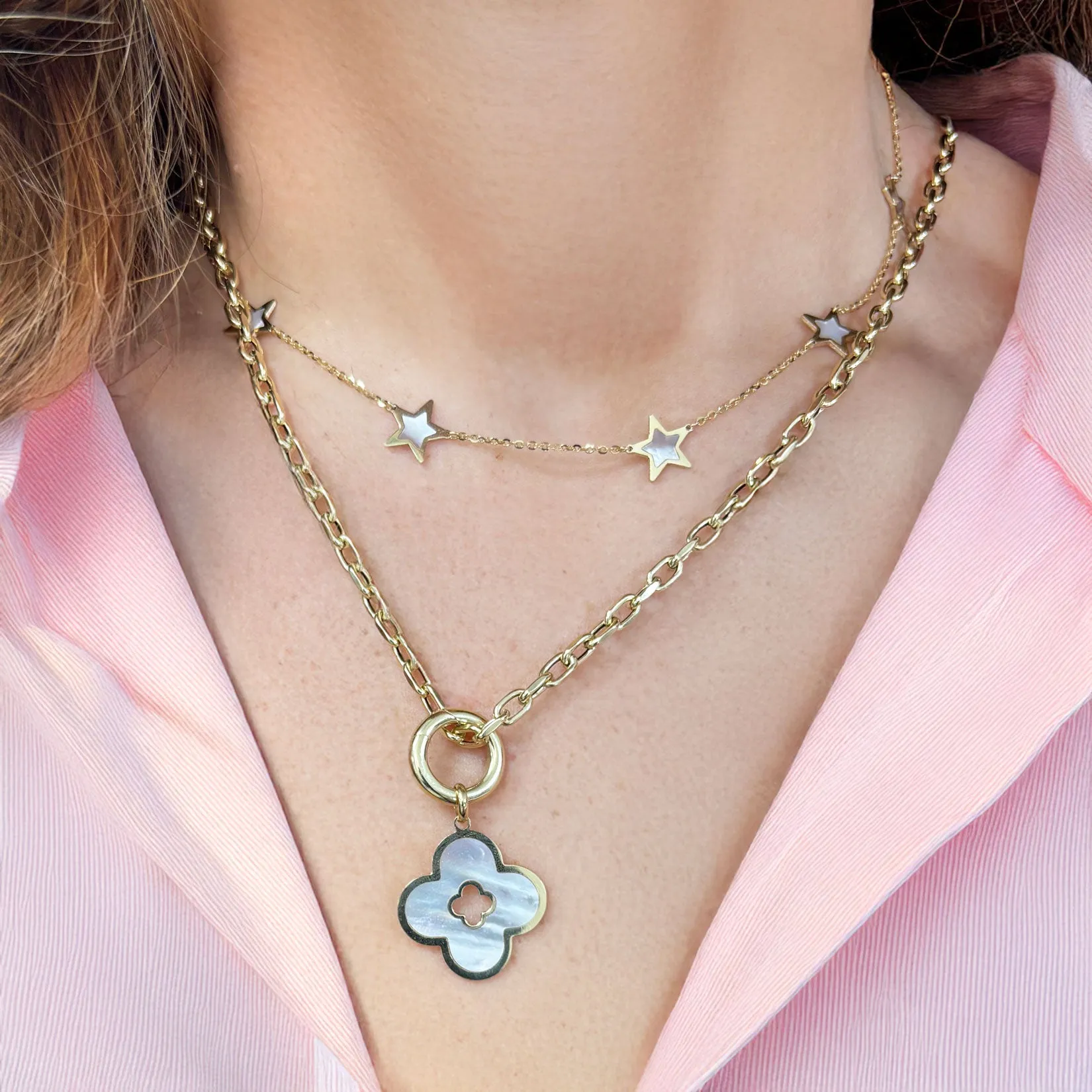 Round Gold Charm Holder