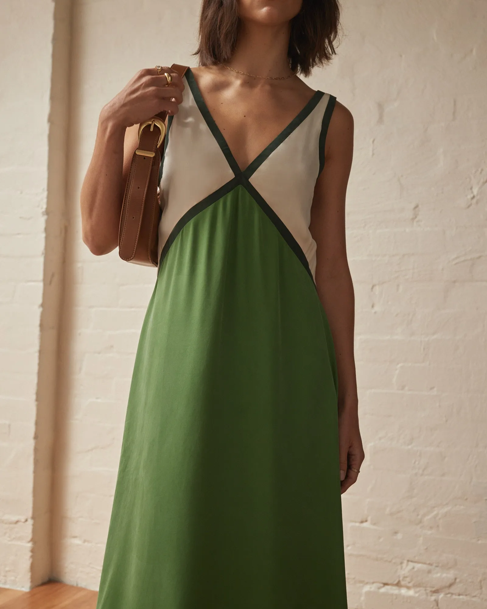 Saraia Contrast Maxi Dress