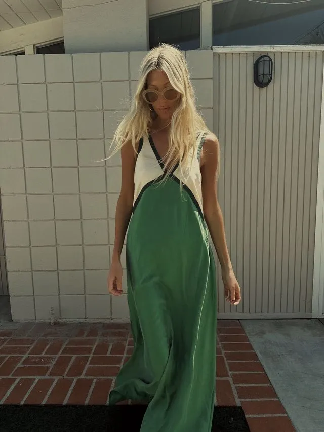 Saraia Contrast Maxi Dress