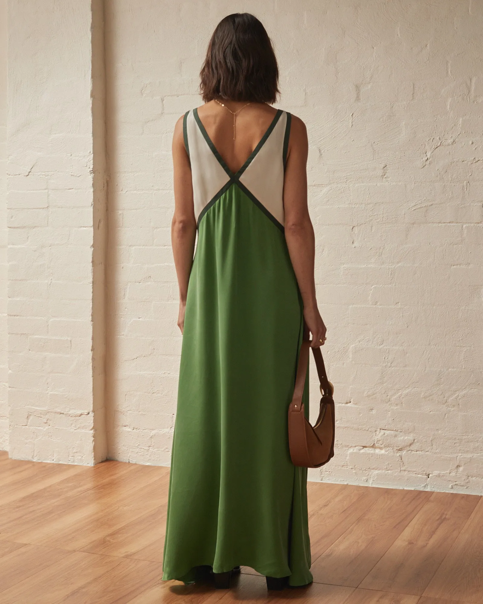 Saraia Contrast Maxi Dress