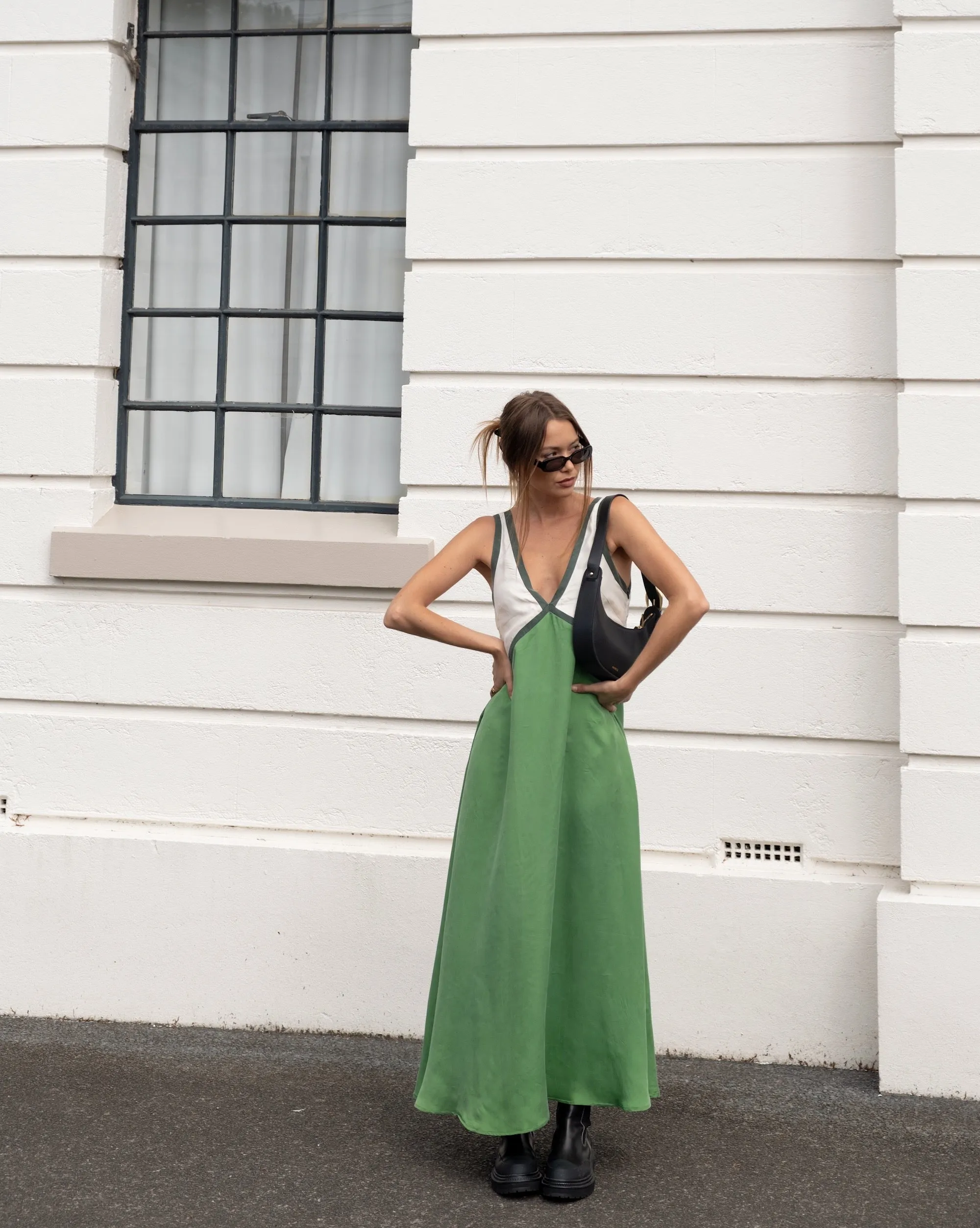 Saraia Contrast Maxi Dress