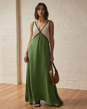 Saraia Contrast Maxi Dress