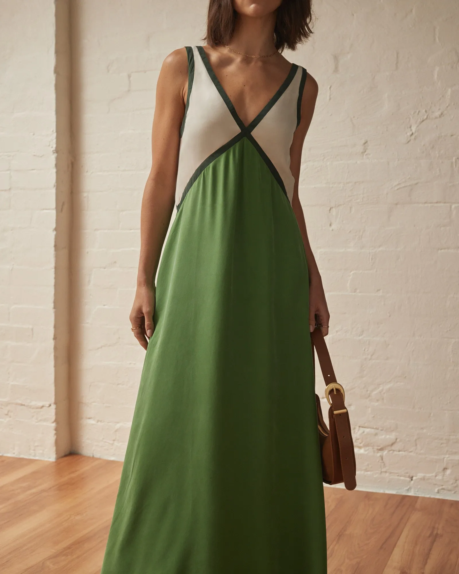 Saraia Contrast Maxi Dress