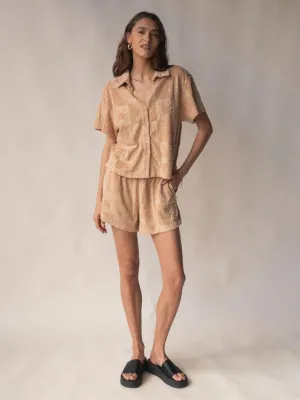 Seaside Terry Shirt Set | Macadamia