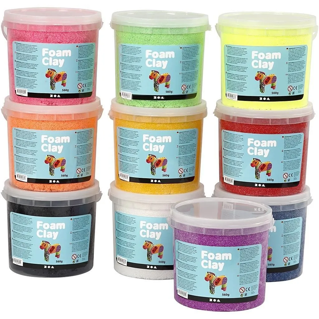 Self-Hardening Modelling Clay With Small Beads 560g x 10 Buckets