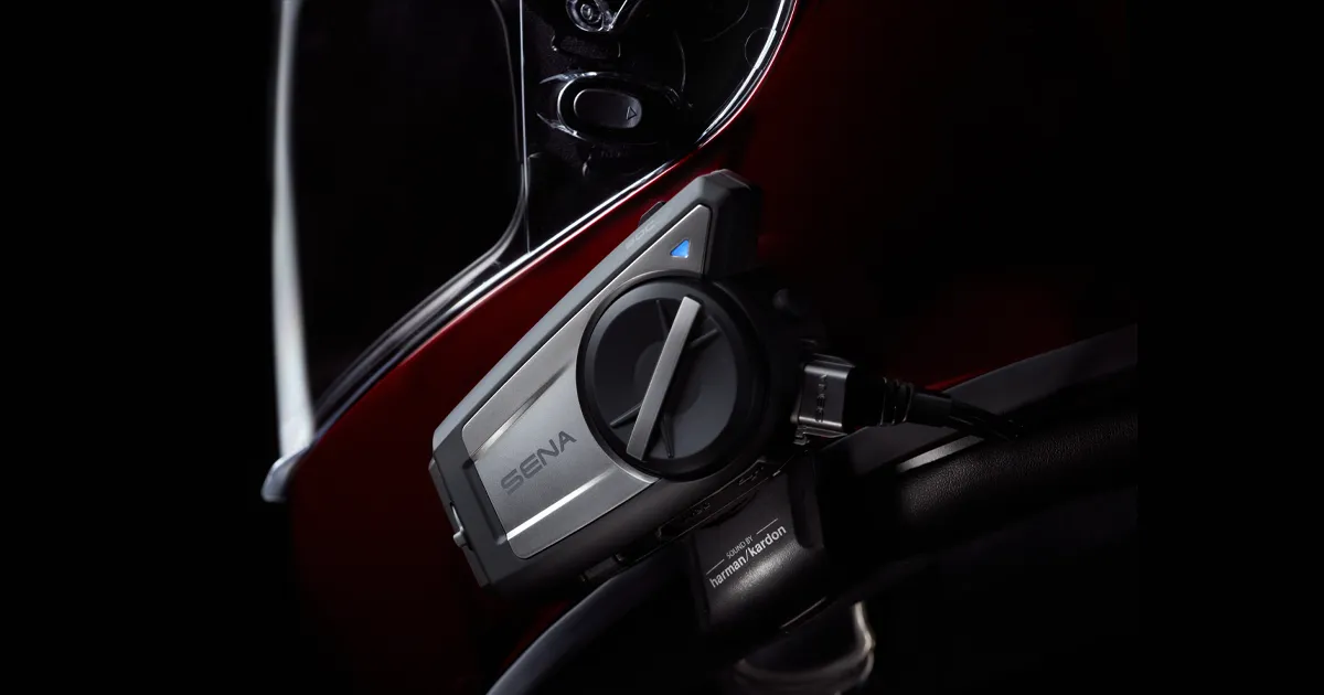 Sena 50C Premium Mesh Communication, 4K Camera, and SOUND BY Harman Kardon