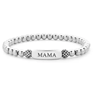 Signature Caviar Mama Stretch Bead Bracelet